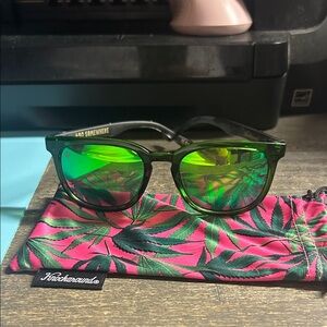 Krooked '420 Somewhere' Green Mirrored Sunglasses with Smokey arms